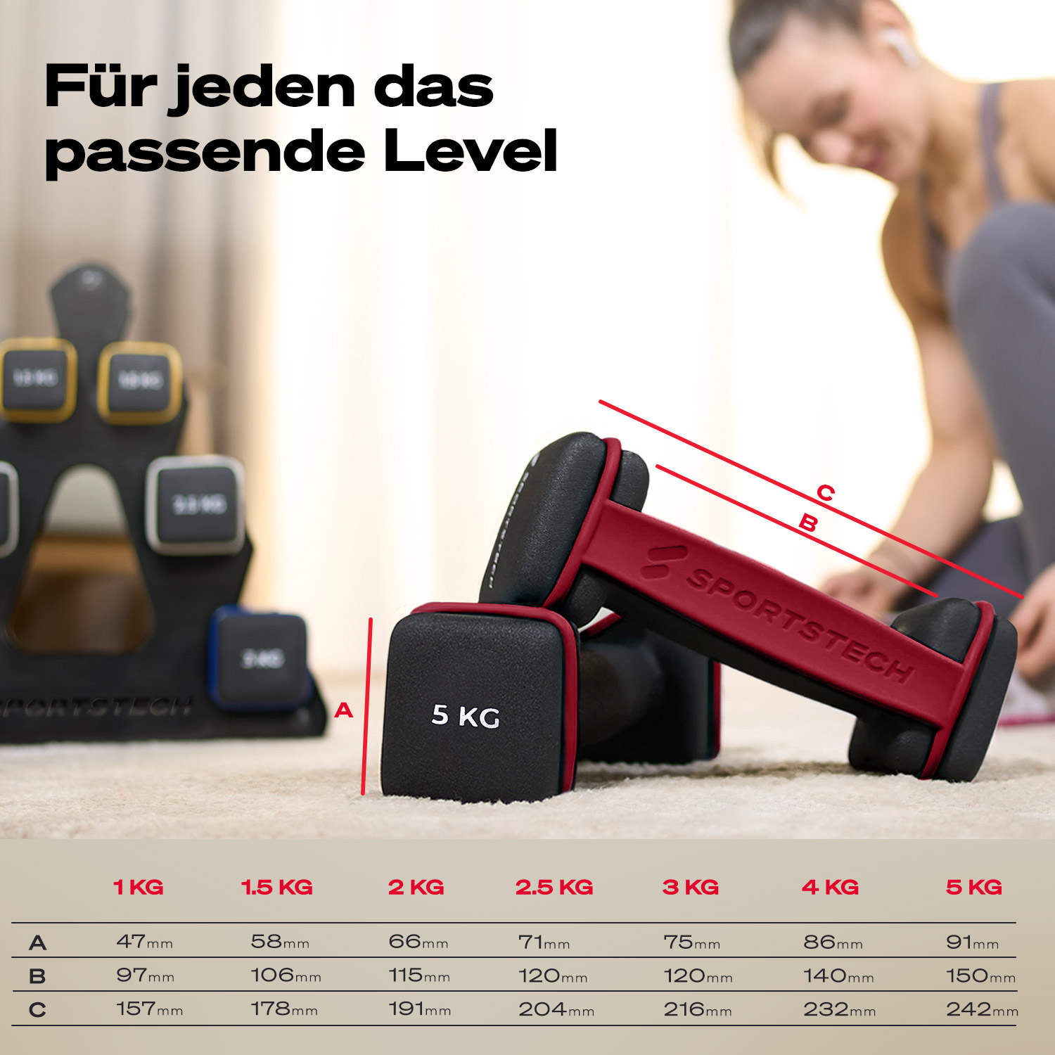AH100 2x 1kg Hantelset