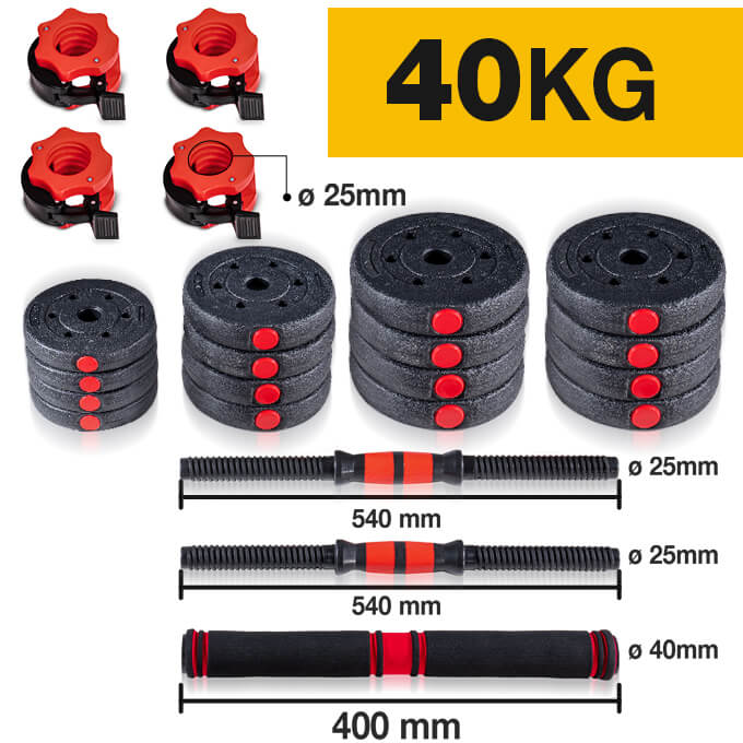 Hantel Set ah150 40 Kg Bestandteile bestandteile-vom-hantel-set-ah150-40kg