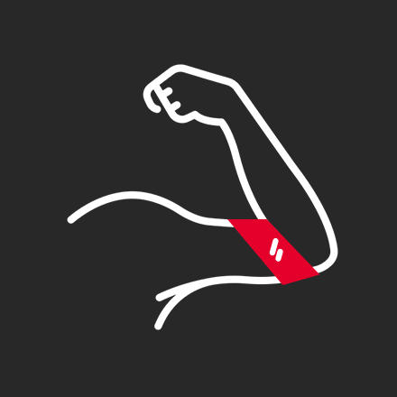 Icon Pulsmesser Sportstech Icon Herzrhythmus mit Pulsgurt in schwarz-weiß